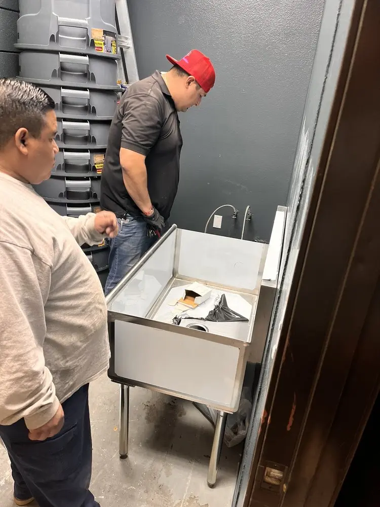 Commercial plumbing and sink installation in Elkhorn